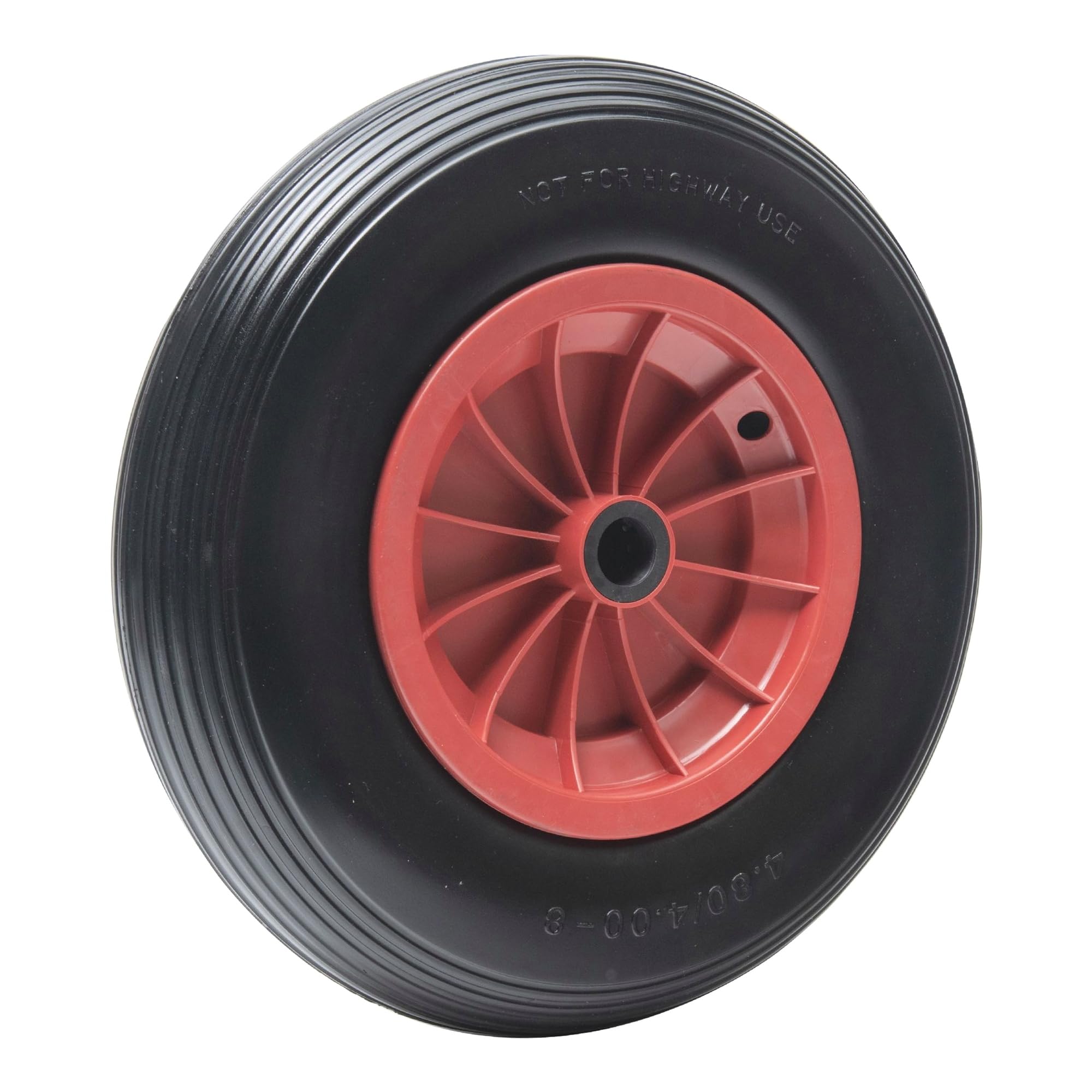 WERKA PRO - 10356 - Roue Increvable 15" - Diam 385 x 75 mm - Alésage 25 mm - pour Brouette ou Remorque Jardin