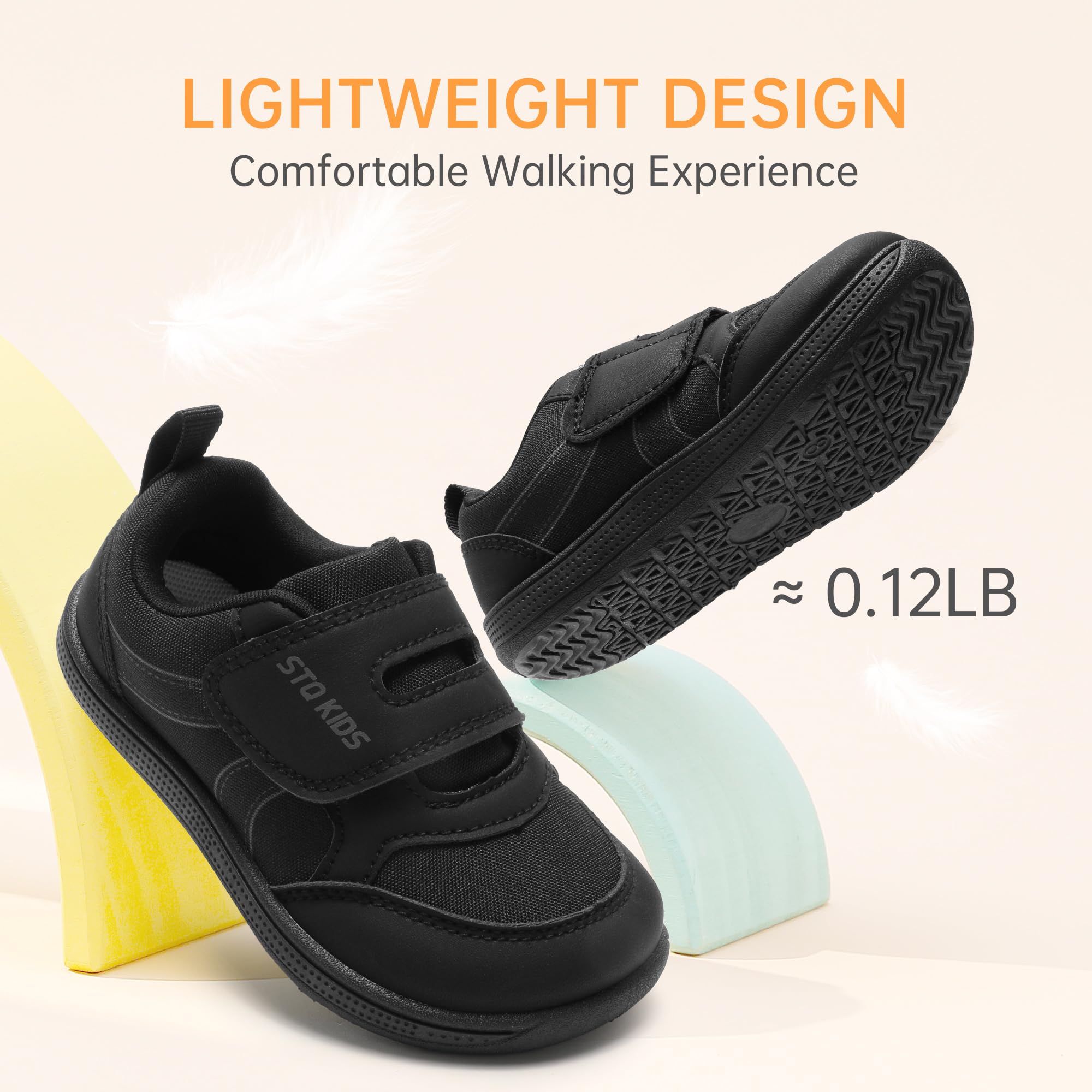 STQ KIDS Barefoot Niñas Zapatillas Deportivas Niño Clásicas Calzado Respetuoso Bebe Primeros Pasos Moda Non-Slip Descalzo con Caída Cero al Aire Libre para Mejor Regalo