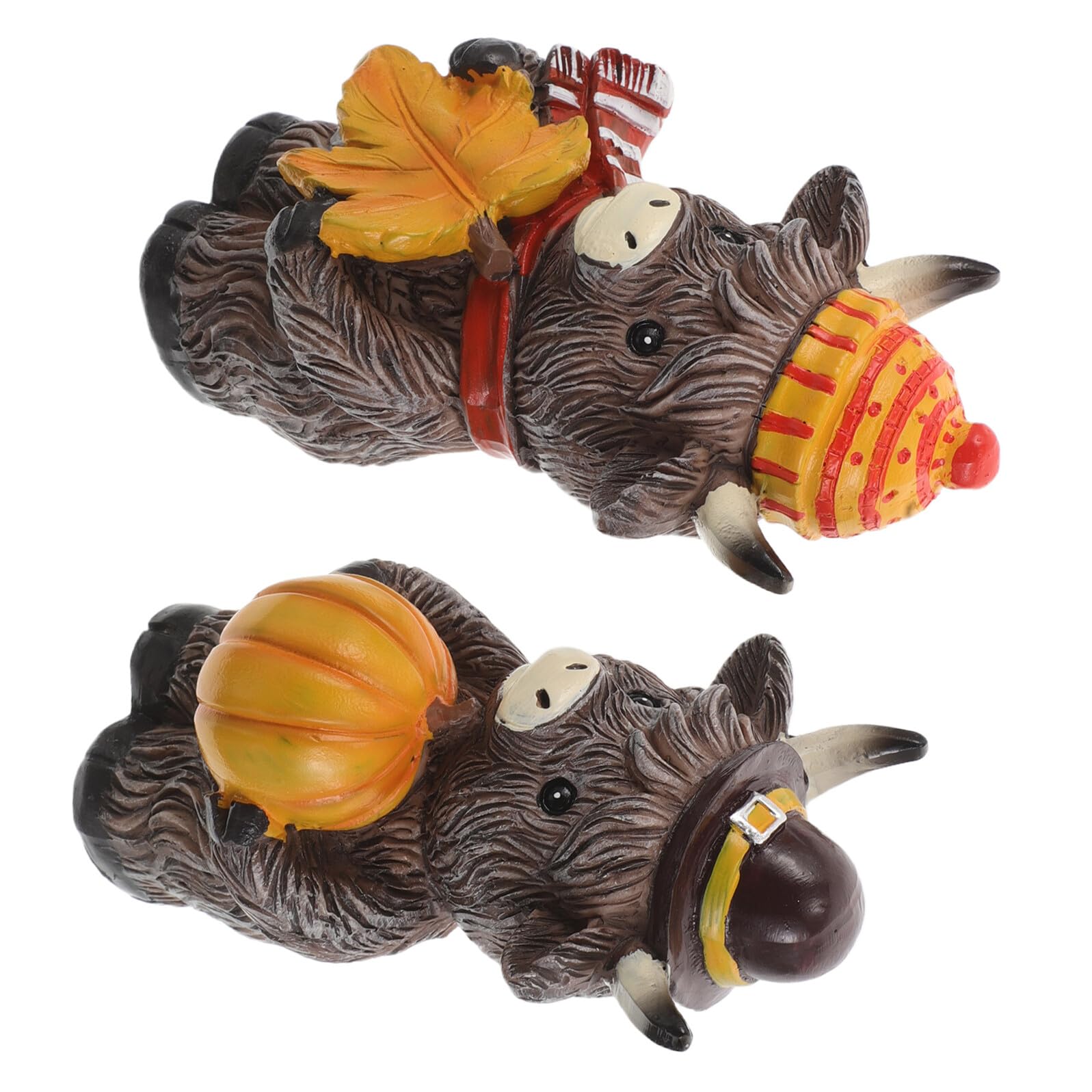 Figurines de vaches des Highlands citrouilles pour votre decoration de table automnale