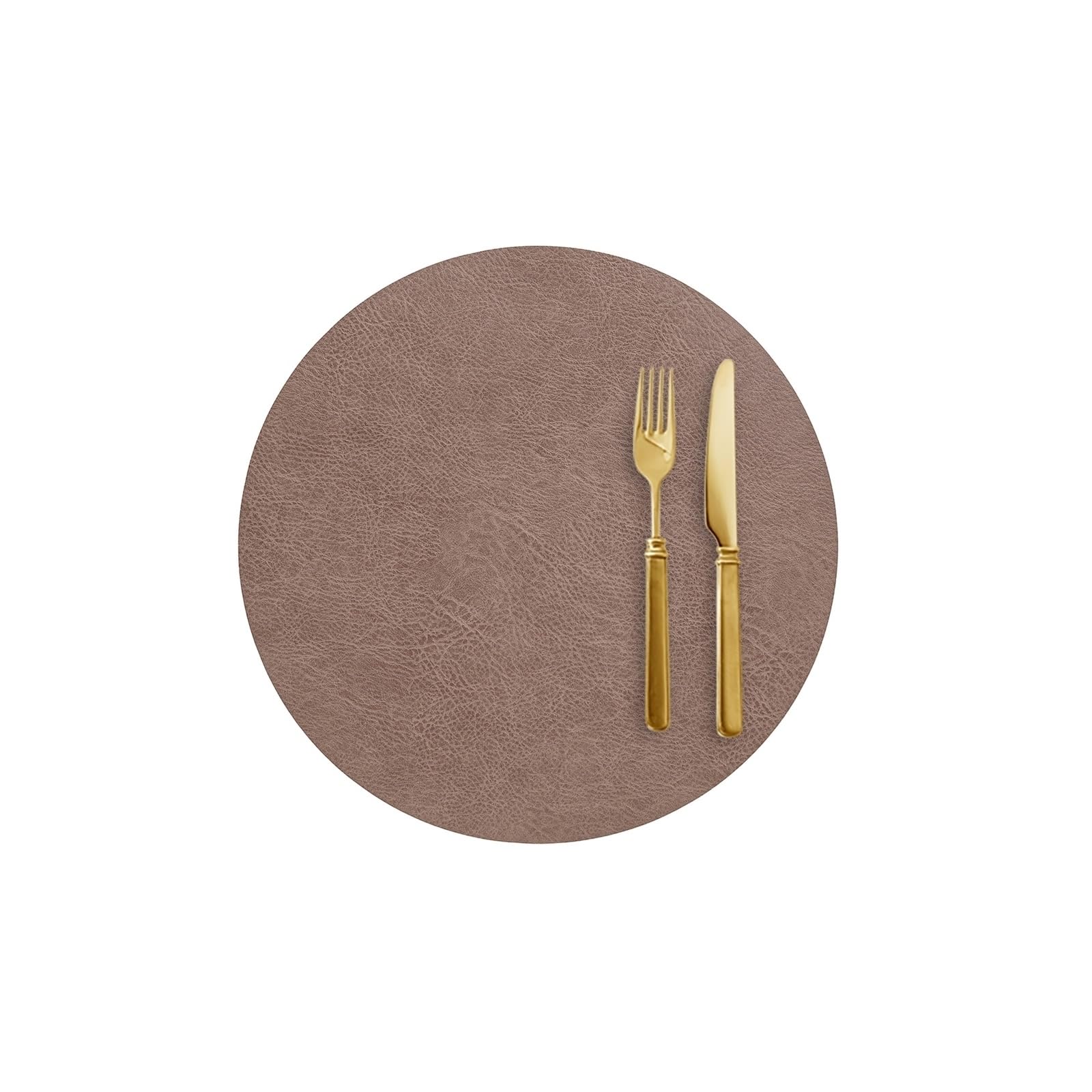Set de table en cuir réversible 33 cm lot de 4 dessous de plat lavable café clair cuisine