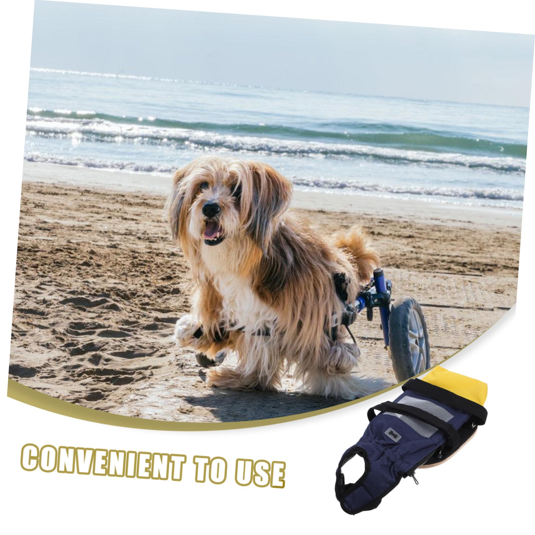 Carrello Ausilio alla Deambulazione per Cani con Ruote S | Regolabile e Facile da Usare, per Uso Interno ed Esterno, in Poliestere e Legno