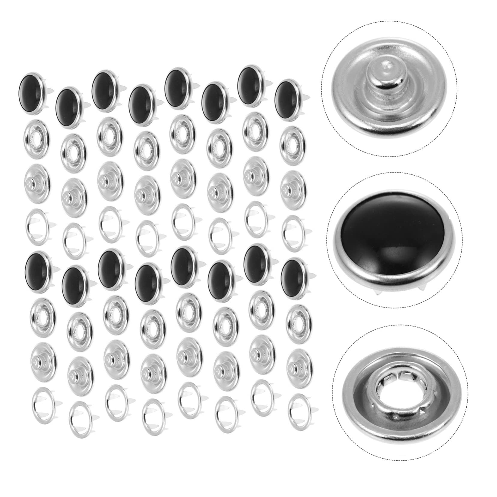 Lurrose 200sätze Druckknopf Druckknöpfe Snap Buttons Ringe Für Kleidung Druckknopf Mit Krallen Für Babybekleidung Und Handwerksprojekte Inklusive Zubehör Und Einfachem Anbringen