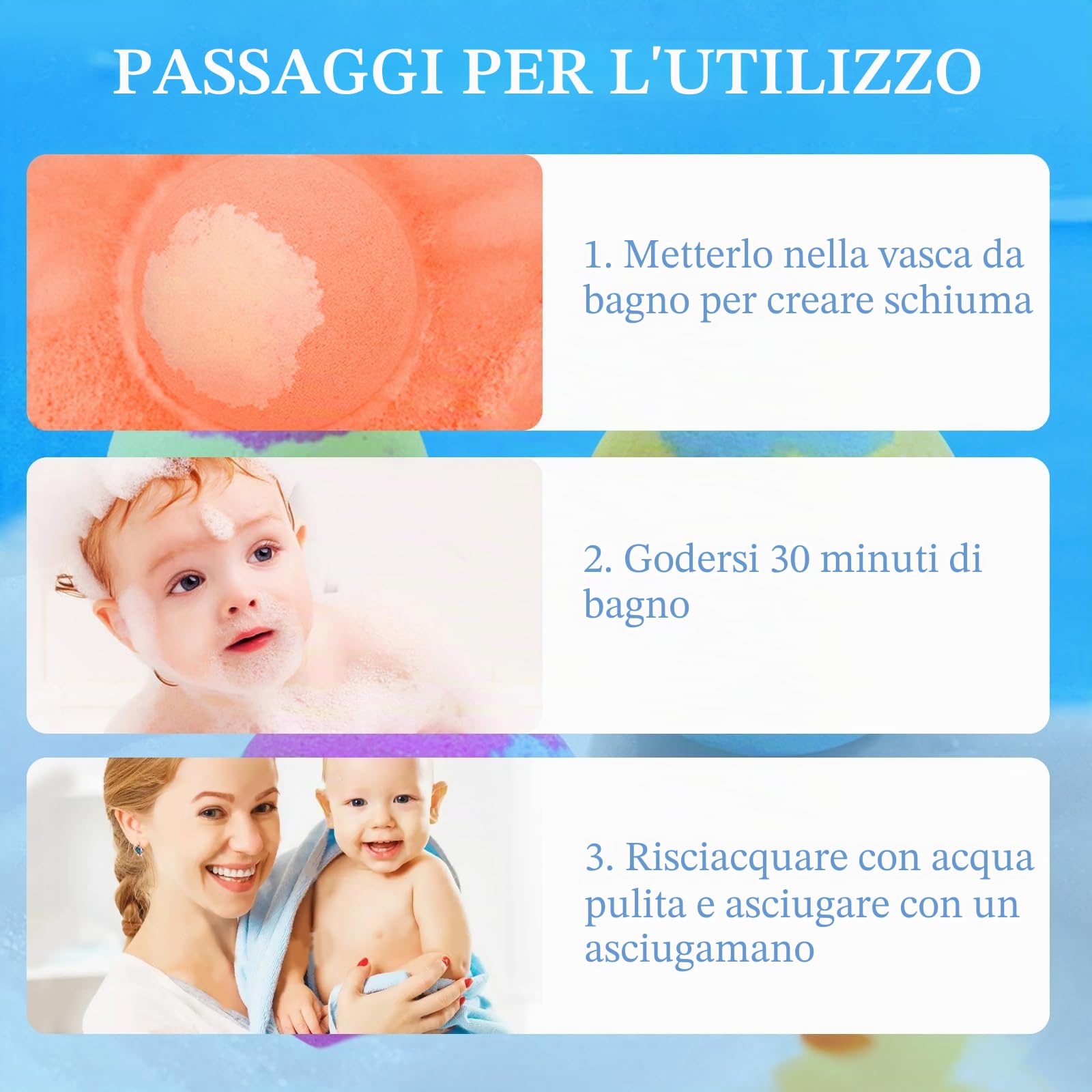 Bombe da Bagno Naturali per Bambini, 12x60g Bombe da Bagno Set Regalo, Bombe di Bolle di Bagno con Sorpresa(Mare, Terra e Spazio), Bombe da Doccia Regali di Compleanno Party per Ragazzi e Ragazze