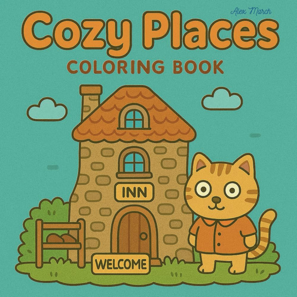Cozy Places: Coloring Book: Coloring Book for Kids, Teens and Adults, Cute Designs of Cozy Spaces for Relaxation