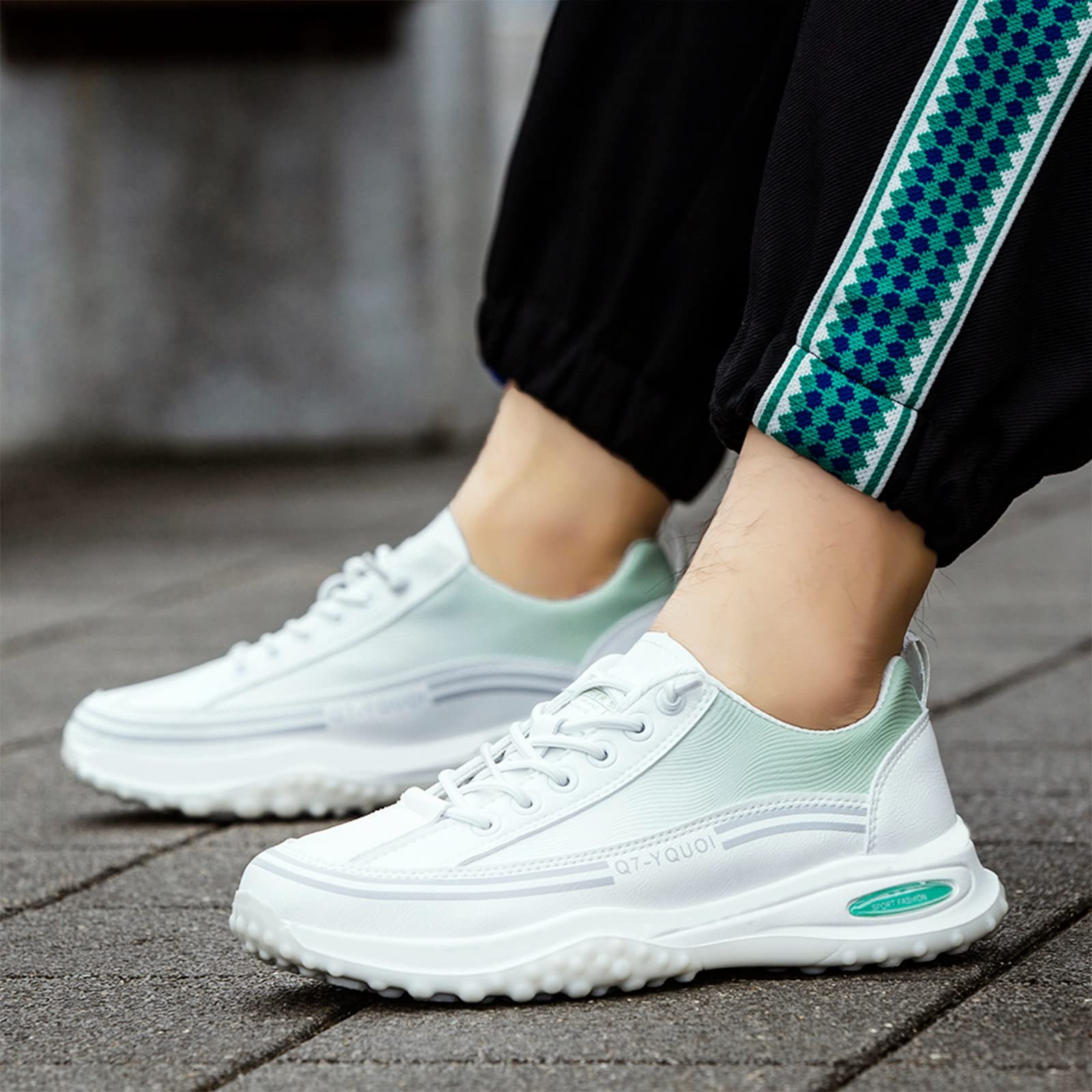 Zapatillas de Deporte para Hombre, Zapatos para Correr, Zapatos Bajos para Estudiantes Adolescentes, Zapatos Casuales de Cuero Transpirable, Zapatos Deportivos