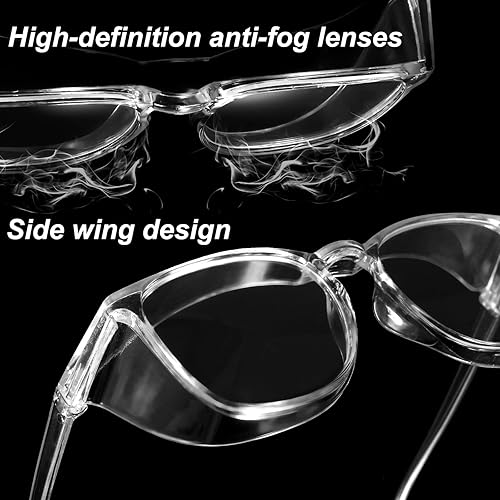 Miniatura 3 de Anteojos de seguridad, 2 unidades, anti niebla, protector de pestañas transparente, gafas de ducha con bloqueo de luz azul, gafas de protección para