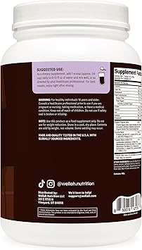 Wellah Grass-Fed Whey Protein Isolate Powder (Dark Chocolate) 30 Servings - with Prebiotics, Enzymes & Probiotics, 20g of Protein, 100 Calories, Naturally Sweetened