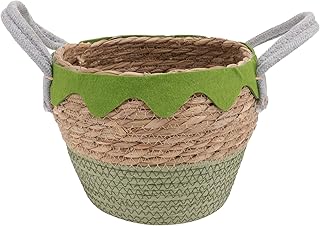 Cabilock Vaso de plantas de erva-marinha, vaso para ambientes internos, vaso de salgueiro, vaso de vime, vaso de flores, recipiente para decoração de jardim