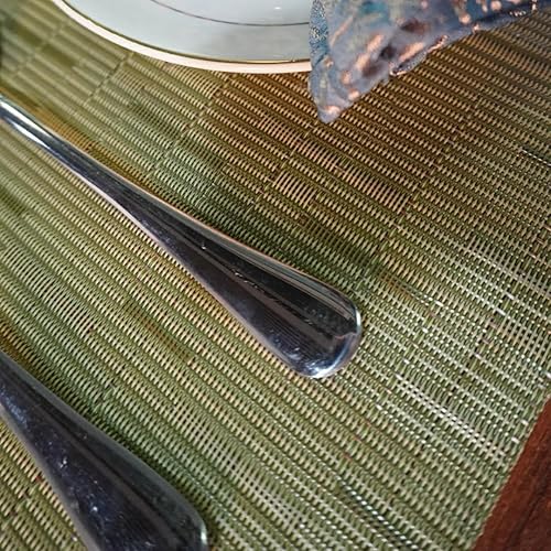 Miniatura 9 de Red-A - Manteles individuales para mesa de comedor, resistentes al calor, lavables, fáciles de limpiar