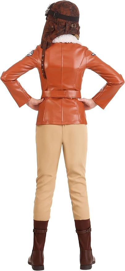 Disfraz Amelia Earhart Deluxe Niña Chaqueta Pantalón Gorro Gafas Bufanda miniatura 2