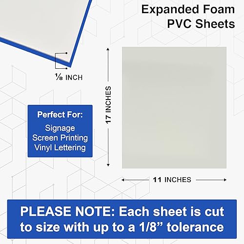 Miniatura 123 de Duco USA-Made Expanded PVC Sheet 1/8" Thick - 8 Pack of 6 x 12" Matte White Closed Cell Foam Board - Lightweight Rigid 3mm PVC Plastic Sheet for