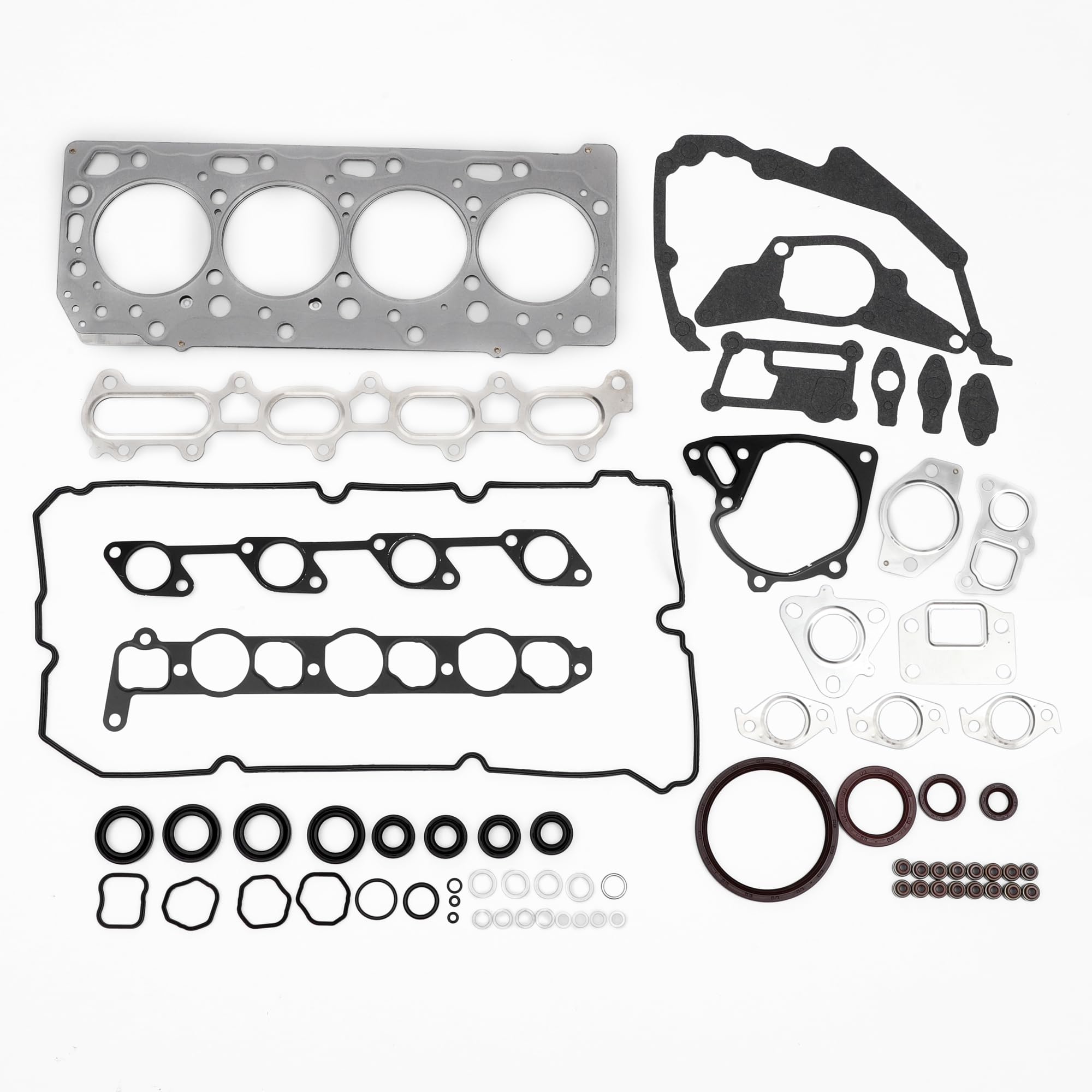 Kit De Junta De Culata Para Mitsubishi 4D56T(Ka4T,Kb4T)16V 1 Set | Goma Metal, Negro, 1000A407, Resistencia A Altas Temperaturas, Coincidencia Precisa, Instalación Fácil, Rendimiento Estable
