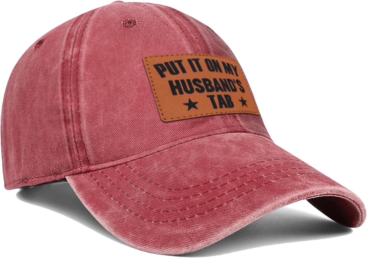 Put It on My Husbands Tab Hat, Funny Vintage Trucker Hats Adjustable Cap for Men Women Classic Baseball Cap