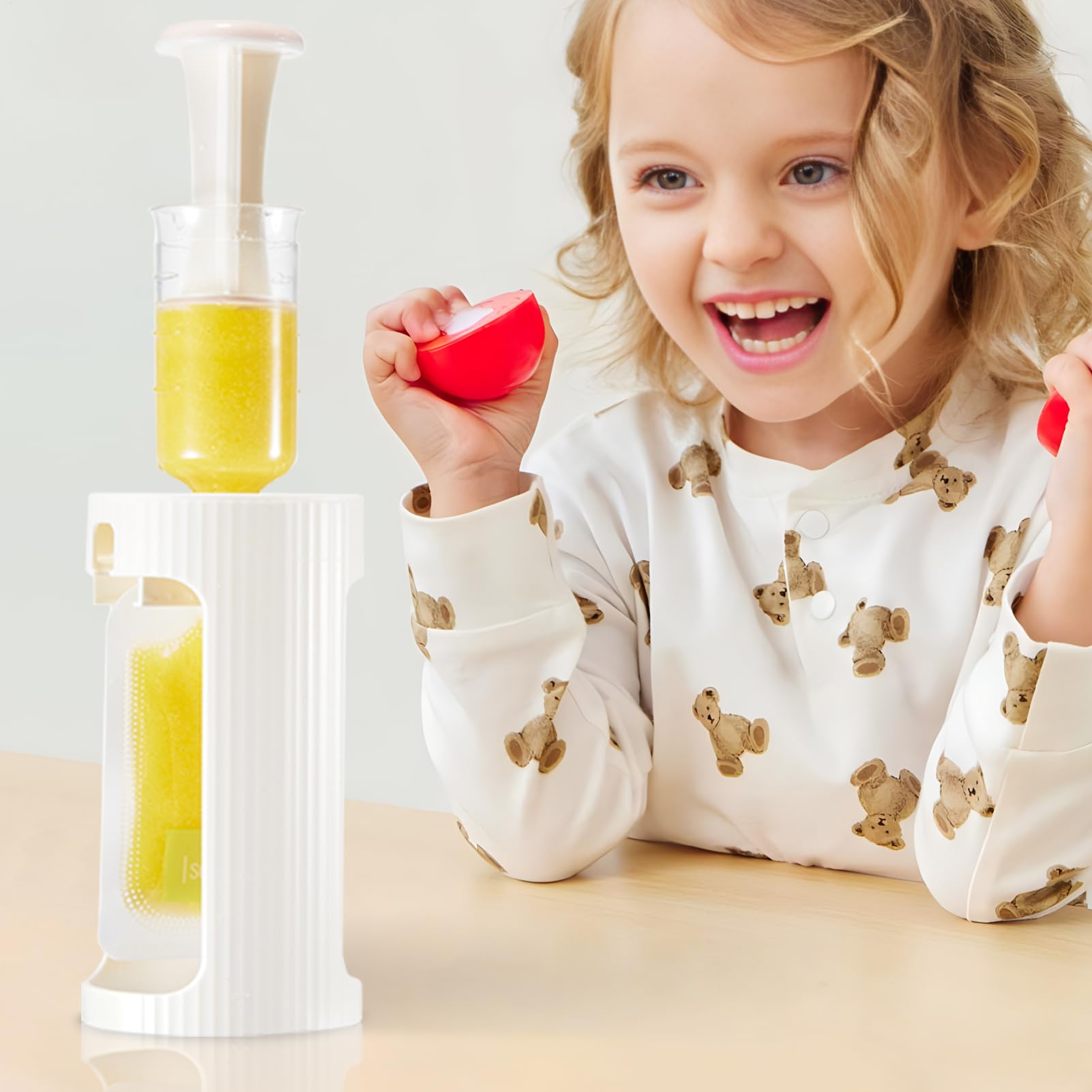 Support de poche pour compote de pommes – Kit alimentaire rechargeable, presse-purée, station de remplissage sans déversement | Préparation d'alimentation pour collations faites maison, stockage de