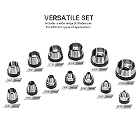Vista 3 de NEIKO 02604A Juego de perforadoras SAE y métrico, 3/16 pulgadas - 1-3/8 pulgadas y 0.197 - 1.378 in Kit de 14 perforadores de agujeros huecos