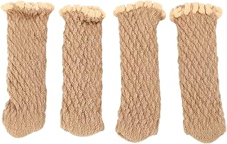 20Pcs Knitted Thickened Floor Protectors for Hardwood Floors Polyacrylonitrile Fiber Material (Elegant Log Color)