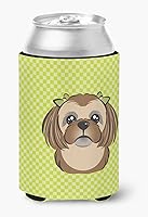 Vista 251 de Caroline's Treasures BB1293LITERK Tablero de ajedrez verde lima Weimaraner Botella de vino Hugger Funda Enfriadora Abrazador Lavable a Máquina