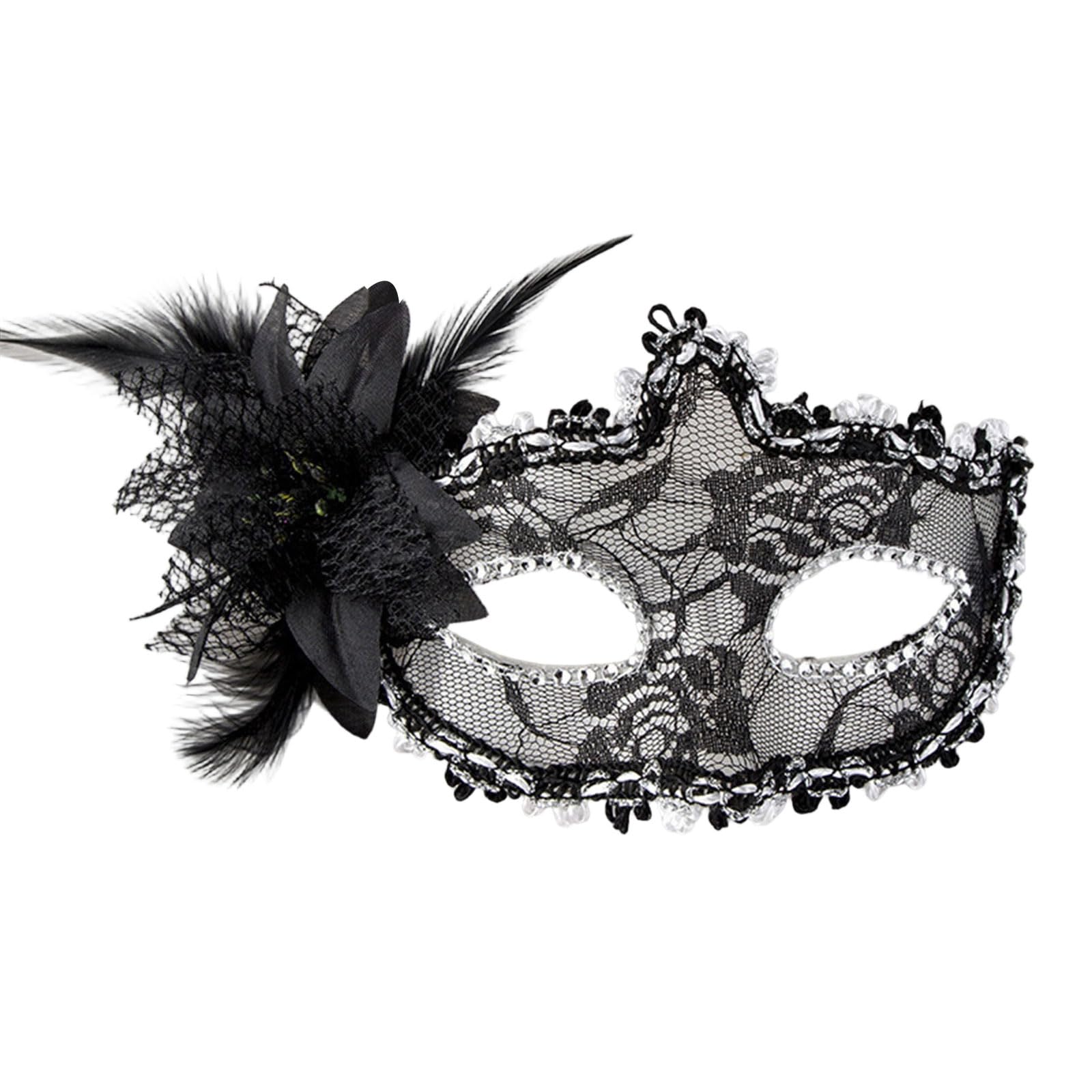 Shurhome Stylish Masquerades Feature Delicate Laces Pattern Perfect Elegant Gatherings Social Event Wear Laces