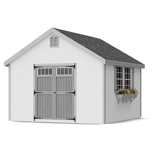 Little Cottage Co. 12x12 Colonial Williamsburg Shed with Operable Windows,