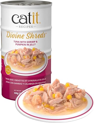 Miniatura 10 de Catit Divine Shreds in Jelly - Decoración de comida para gatos de primera calidad, paquete múltiple de pollo