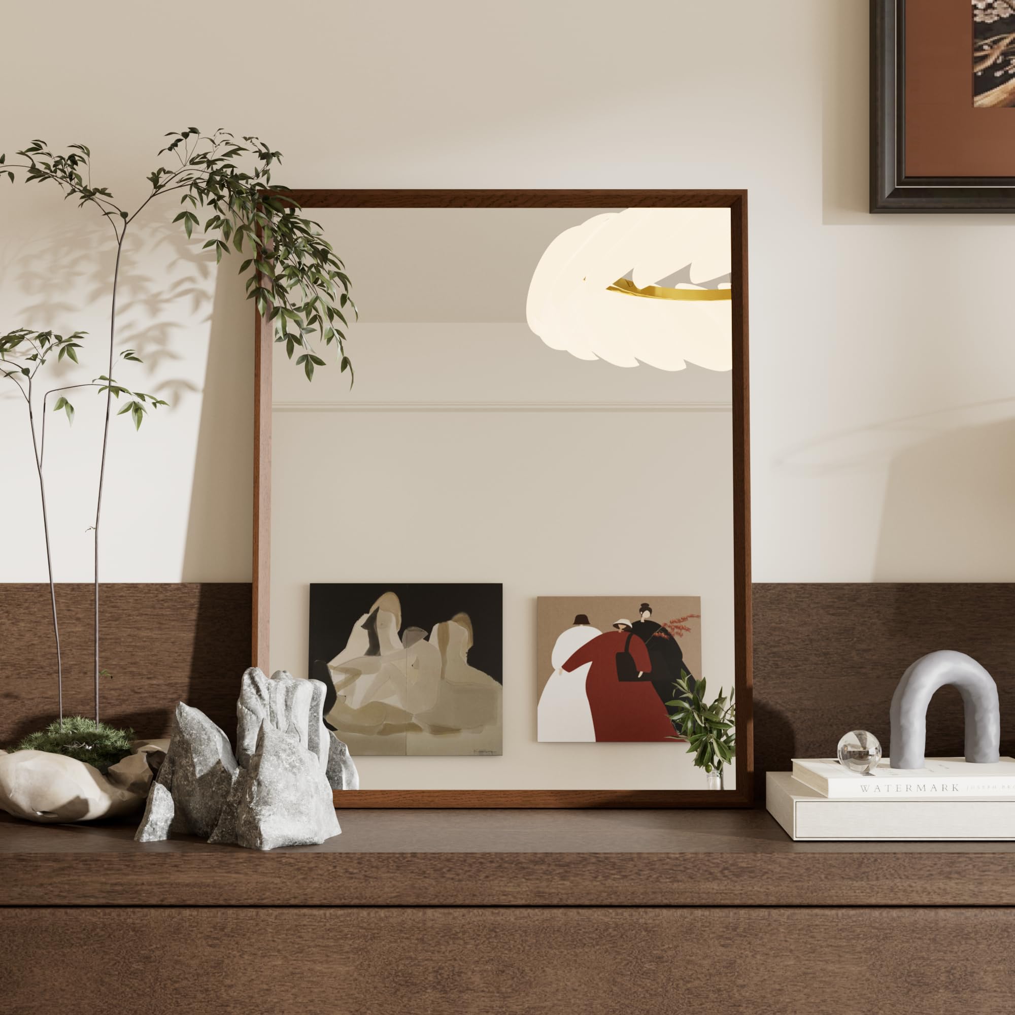 Specchio Da Parete Frame My Mirror - Cornice Bronzo Champagne, 50,8 X 91,4 Cm, Resistente All'Umidità, Per Bagno O Soggiorno - 2