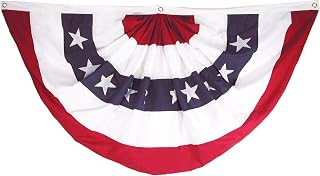 Super Tough Sewn Polyester Pleated Fan, 3 by 6-Feet