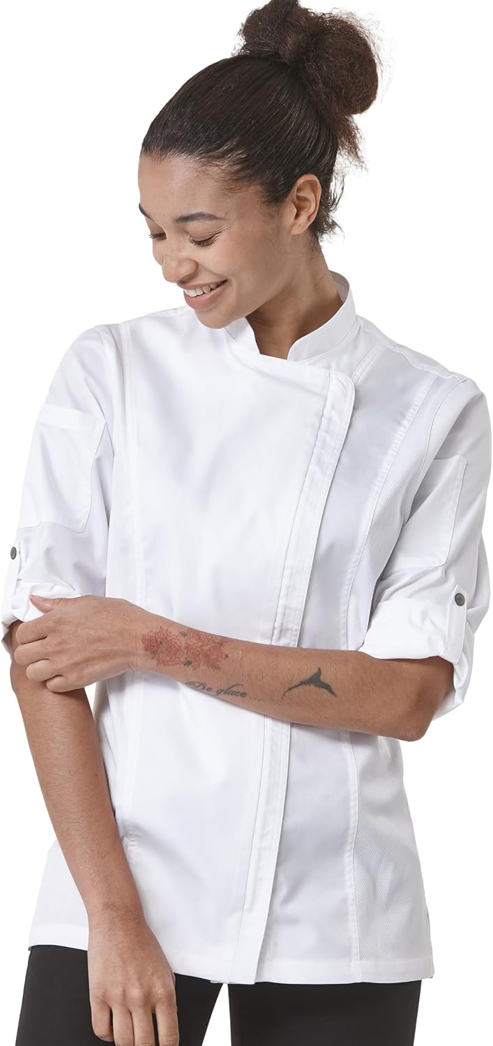 Women's Chef Coat Long Sleeve Jacket Lightweight Shirt 2947SJW