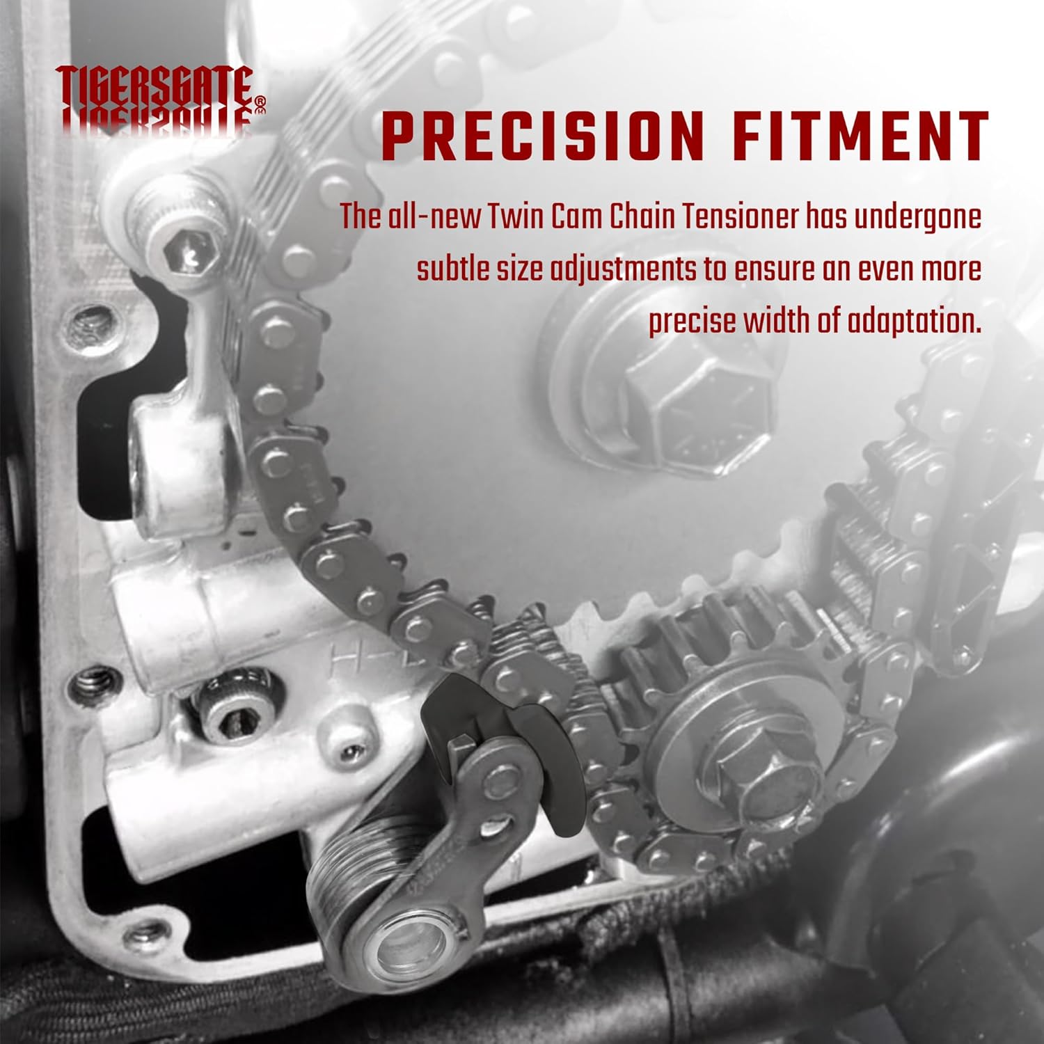 Twin Cam Chain Tensioner for 1999-2006 Harley Touring Softail Dyna Models, Black