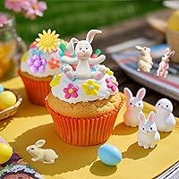 Vista 4 de Molde de silicona para fondant de conejo de Pascua, moldes de chocolate para decoración de pasteles, decoración de cupcakes, caramelo, azúcar, pasta