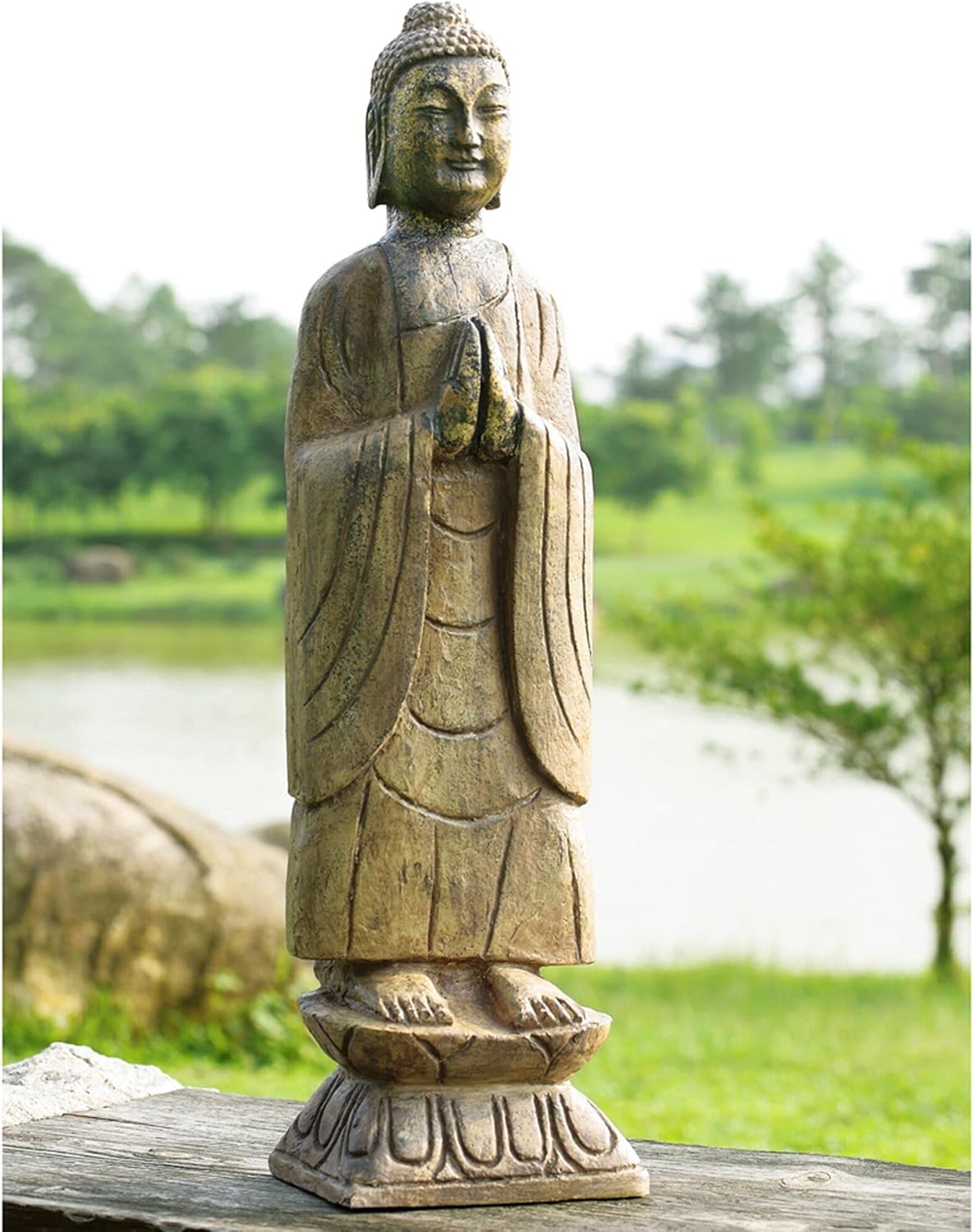 SPI Home 50720 Meditating Garden Buddha Sculpture