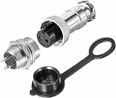 Amazon.co.jp: uxcell 航空コネクタセット 12mm 2 端子 5A 300V