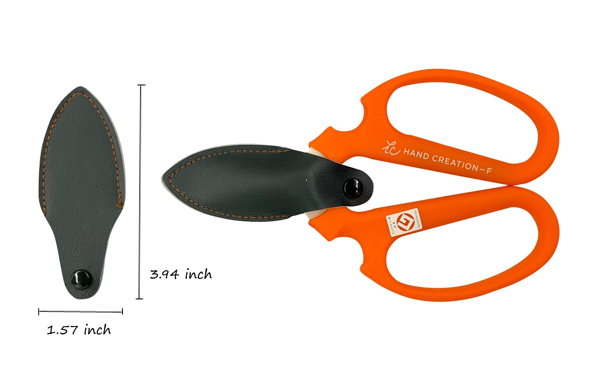 Sakagen - Tijeras de flores Hand Creation F-170 (naranja, 170 mm)