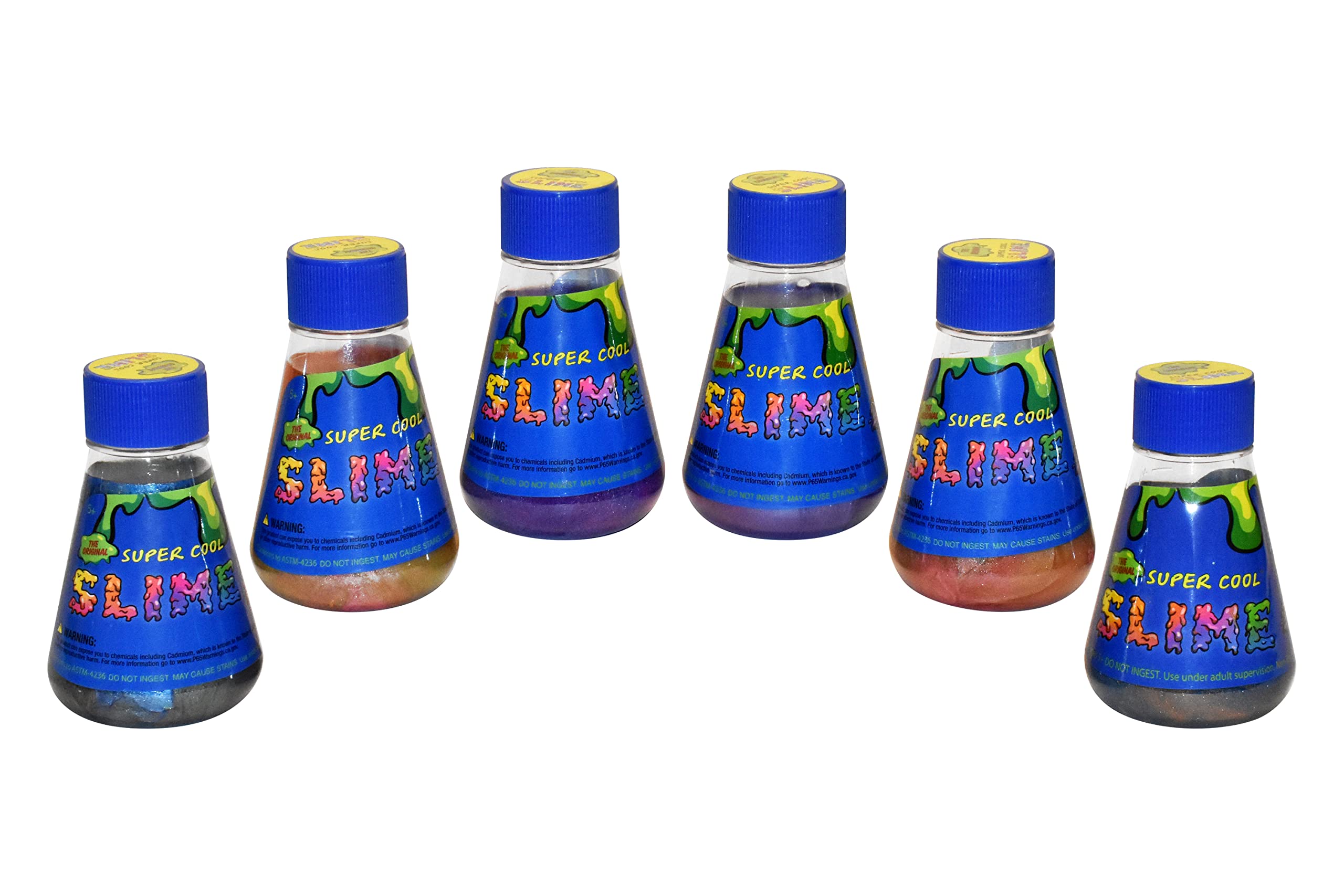 The Original Slime - 6pc Party Pack of Cool Holographic Multi Color Slimes Great for Birthdays, Loot Bags, Easter Baskets, Halloween & Stocking Stuffers, for Kids, Girls and Boys, Ages 5+