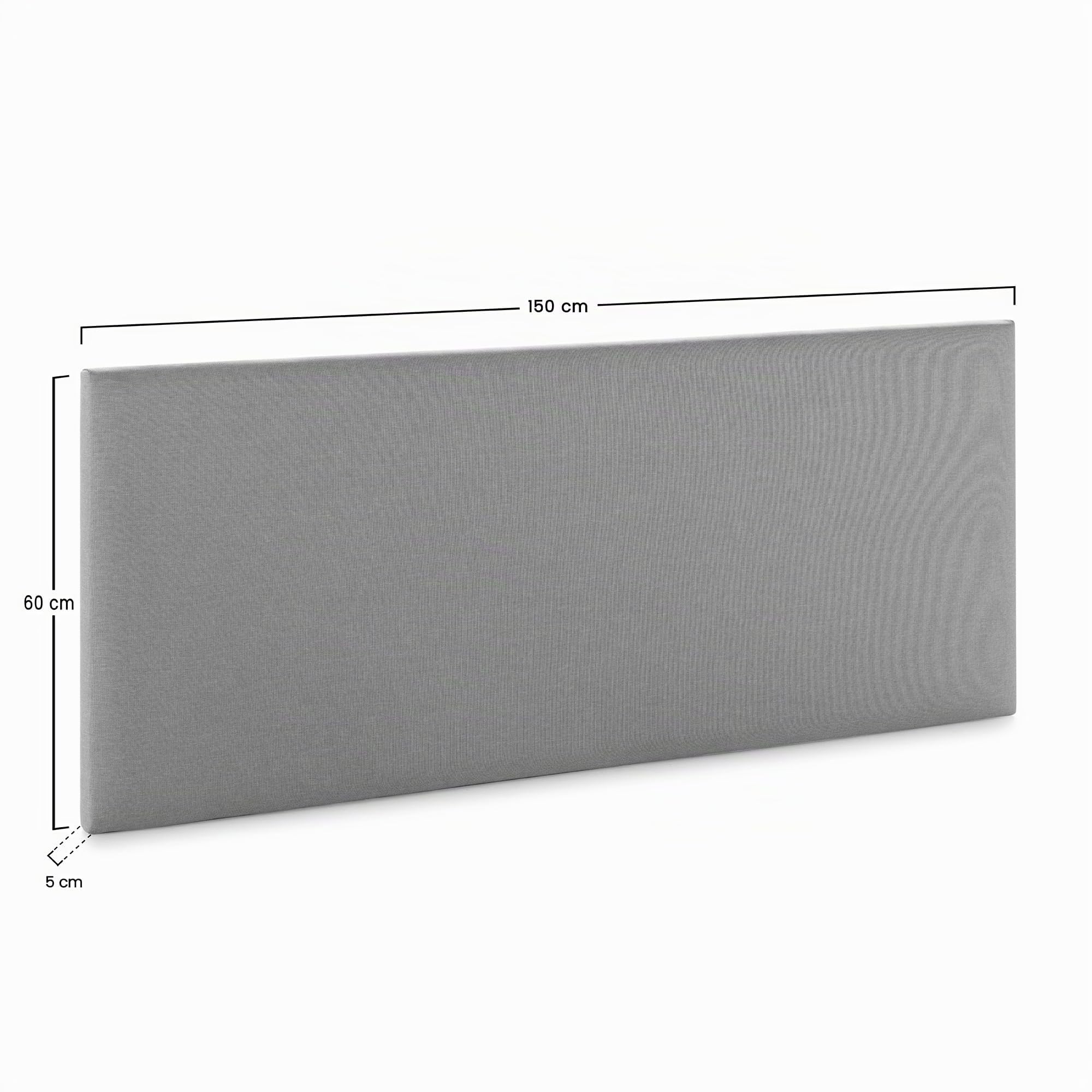 HOMN LIVING Cabecero Aura tapizado en Tela Beige 150x60 cm, Incluye Herrajes y Tornillería