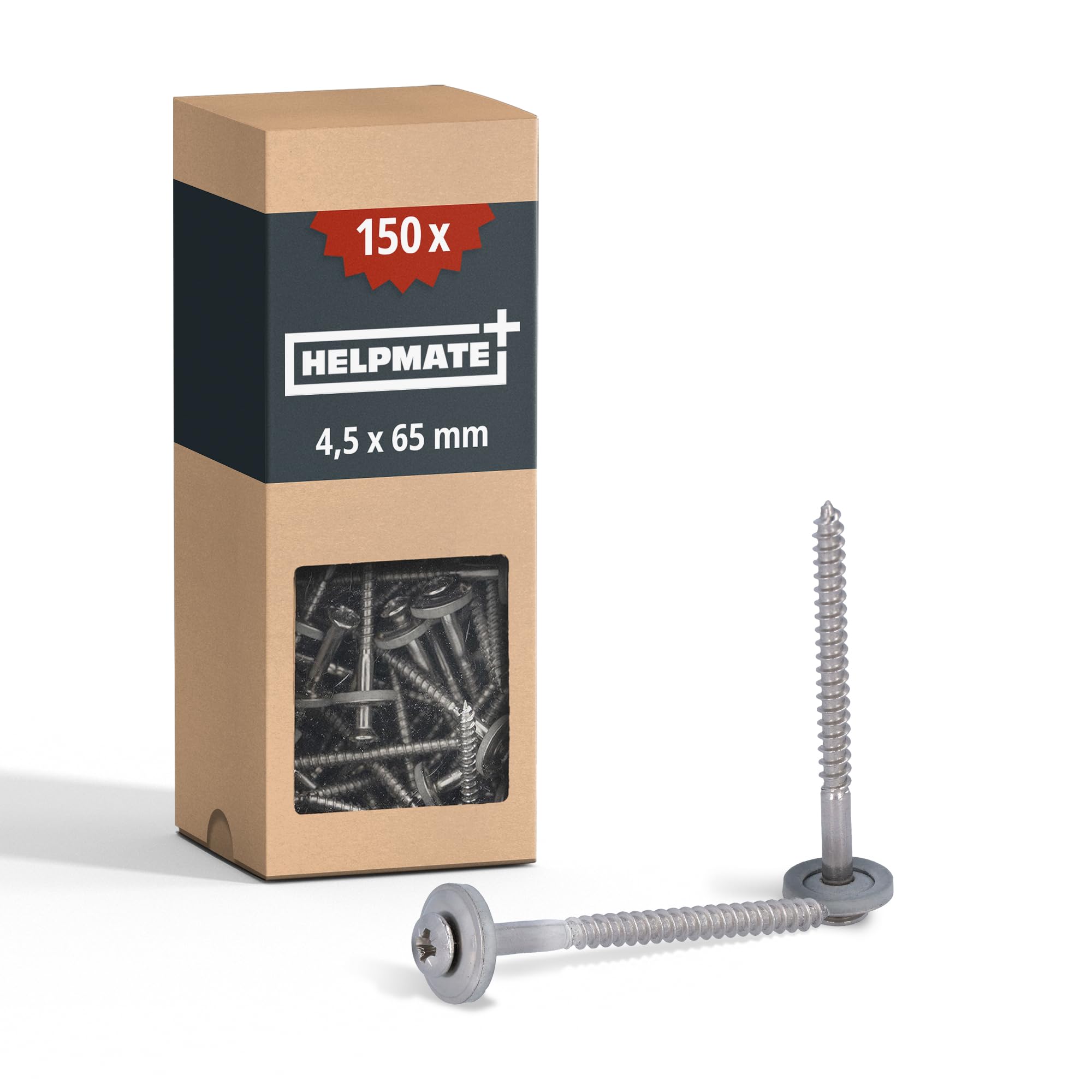 Vis de ferblantier inox A2 étanches avec rondelle EPDM pour une fixation de tôle sans fuite