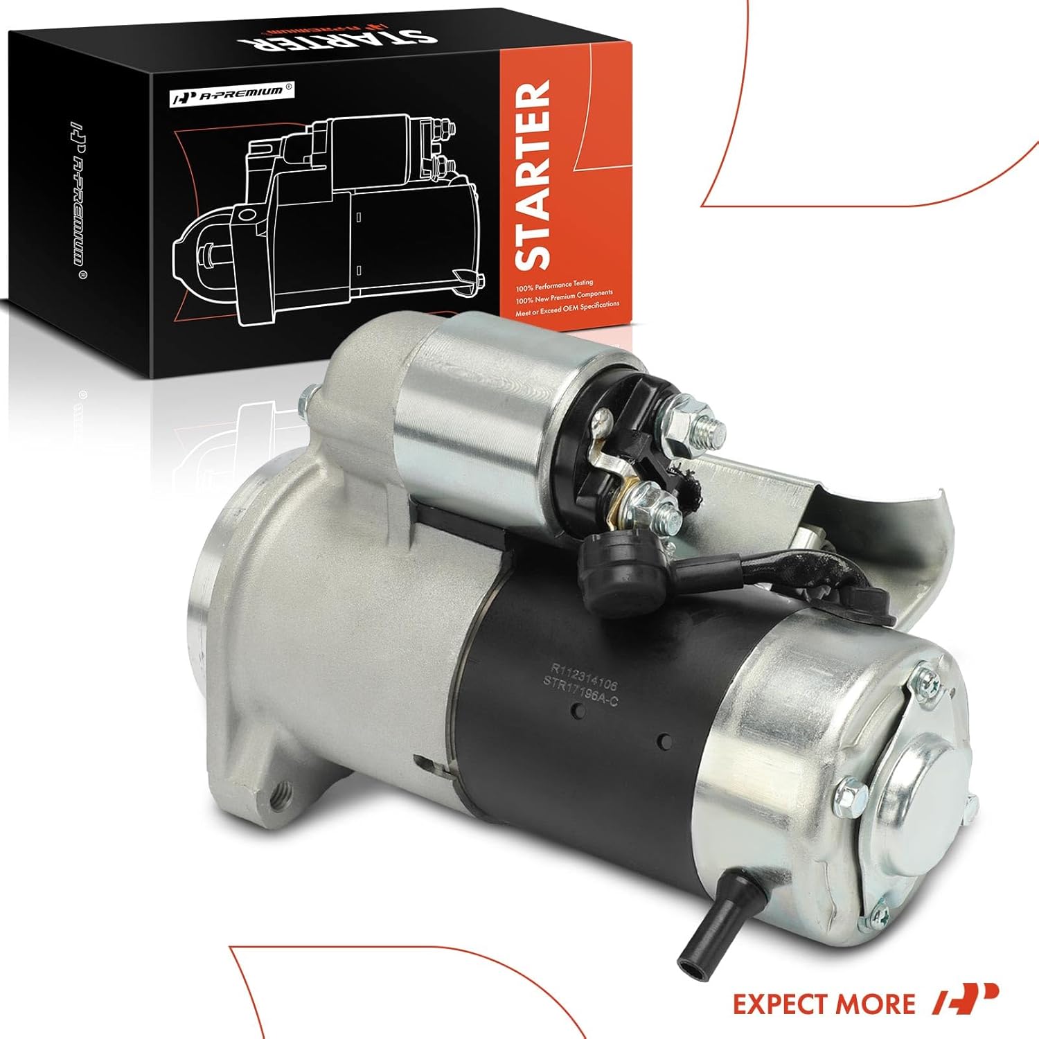 A-Premium Starter Motor Compatible with Nissan Pathfinder 1990-1995, D21 1990-1994, Pickup 1995, 3.0L, 12V 1.4KW 9-Teeth Clockwise, Replace# S114-528A, 23300-88G00