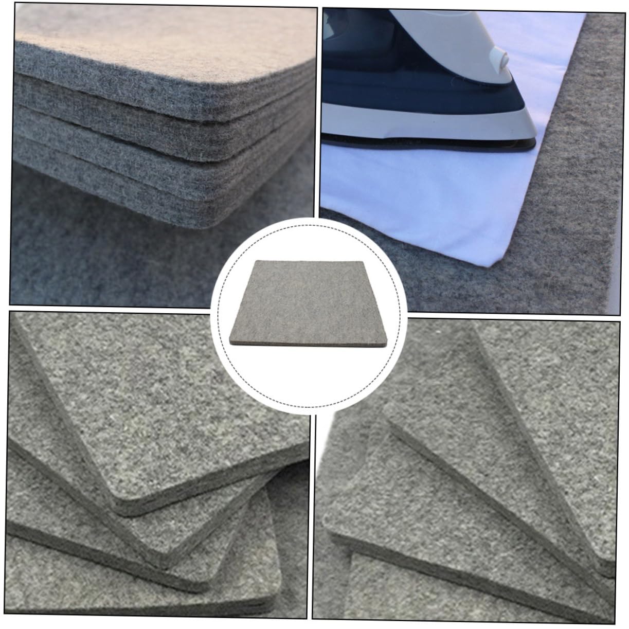 Bügelfilz Bügelmatte aus Filz Hitzebeständig 43x43cm | 1 Stück, Praktisch für Haushalt, Leicht zu Tragen und Verstauen, gegen Glanz und Anbrennen