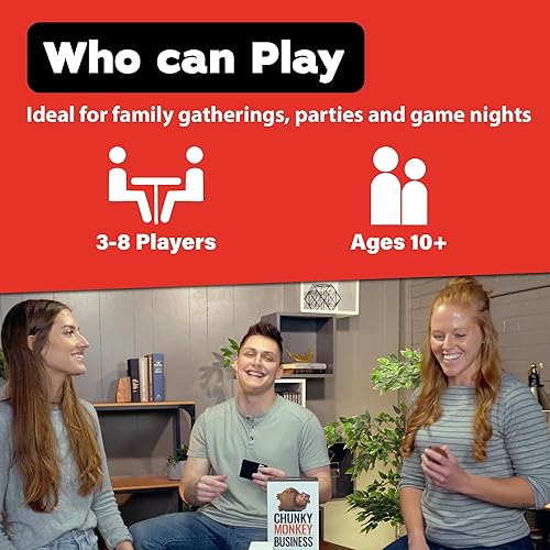 Miniatura 4 de Chunky Monkey Business, divertido juego de adivinanzas de palabras para rellenar en blanco para noches de juegos, diversión familiar y grupos, a