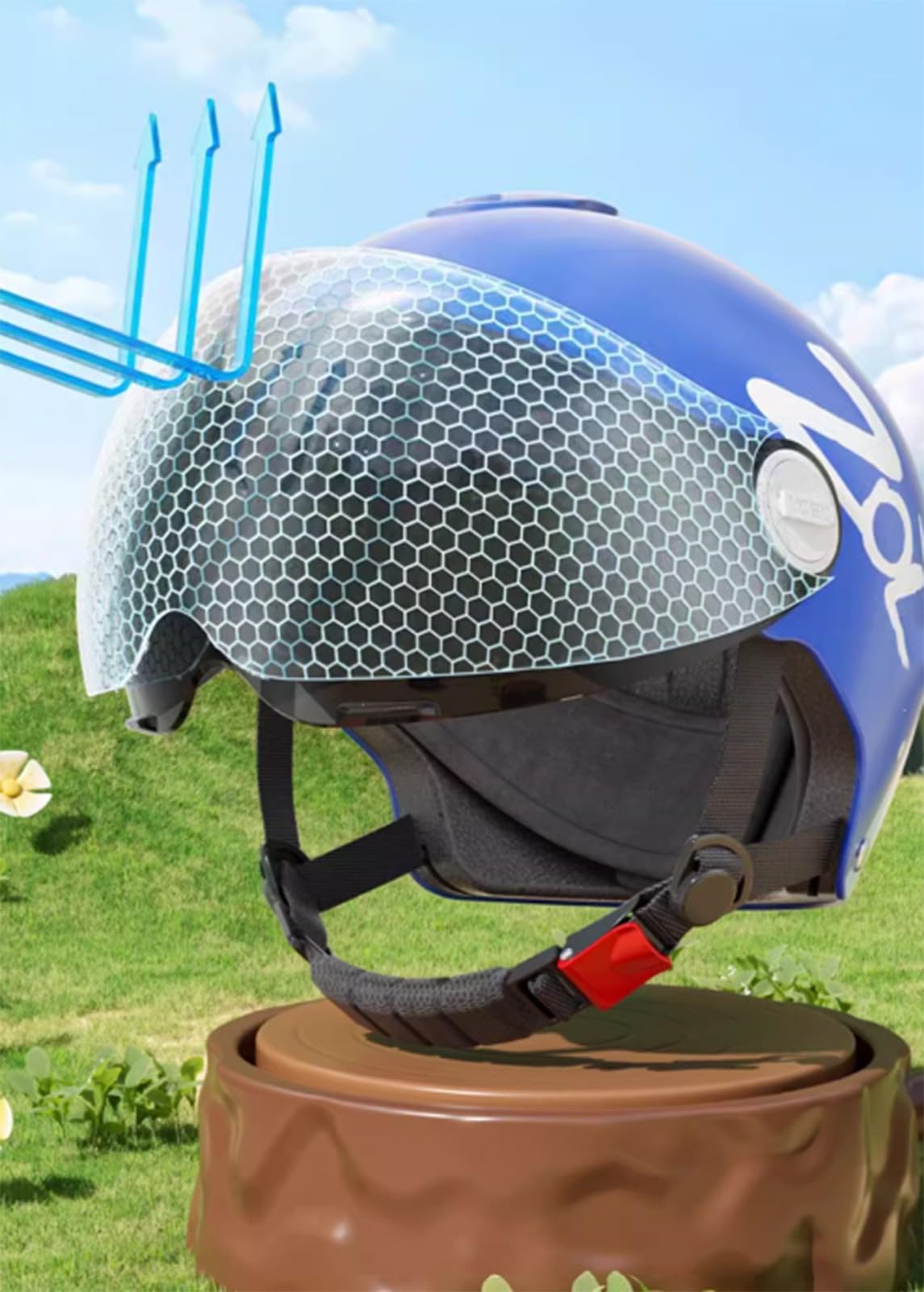 Medio Casco De Motocicleta 3/4 para Niños, con Visera Cascos Abiertos De Calle para Niños Y Niñas para Scooter ATV Ciclomotor Aprobado ECE F,48-55CM