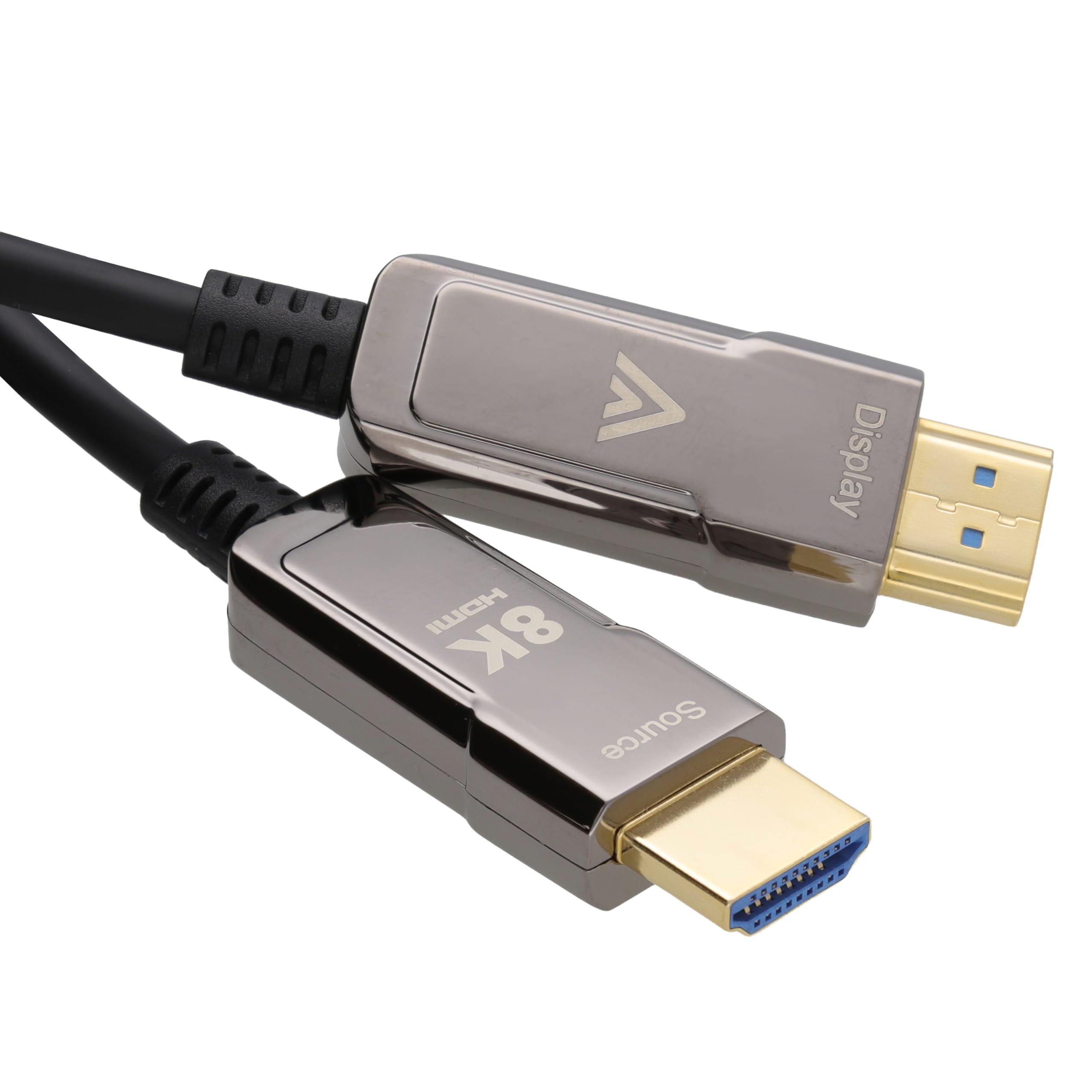 kenable Cable óptico activo 8K HDMI 2.1 AOC 48Gbps Slim HDR 8K @60Hz 4K @120Hz eARC VRR Gaming Home Cinema 30m Negro