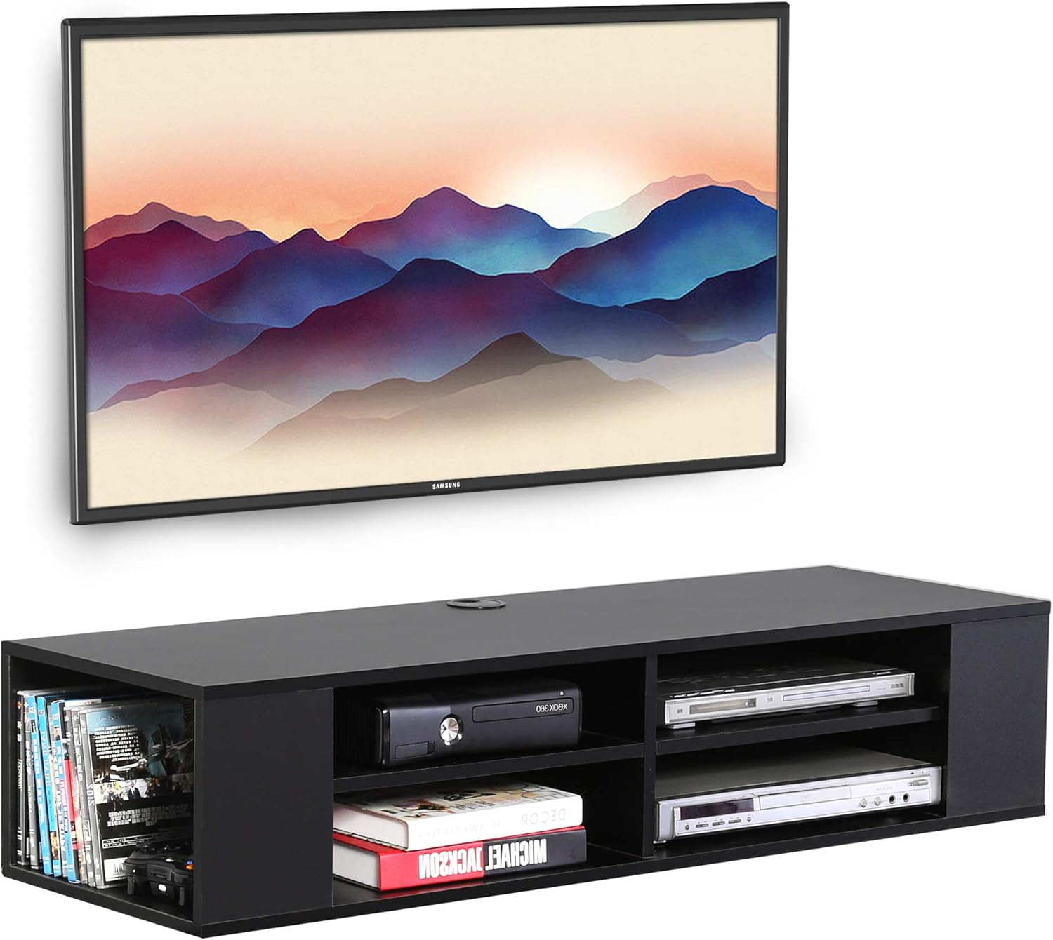 Buy Wall Mounted Media Console Shelf Entertainment Center Floating TV