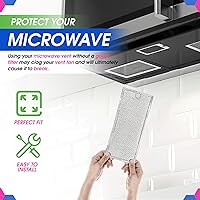 Vista 5 de Filtro de microondas de repuesto de 13.3" x 5.85" WB06X10596 Filtro de microondas GE compatible con Whirlpool Maytag Samsung - Filtro de grasa