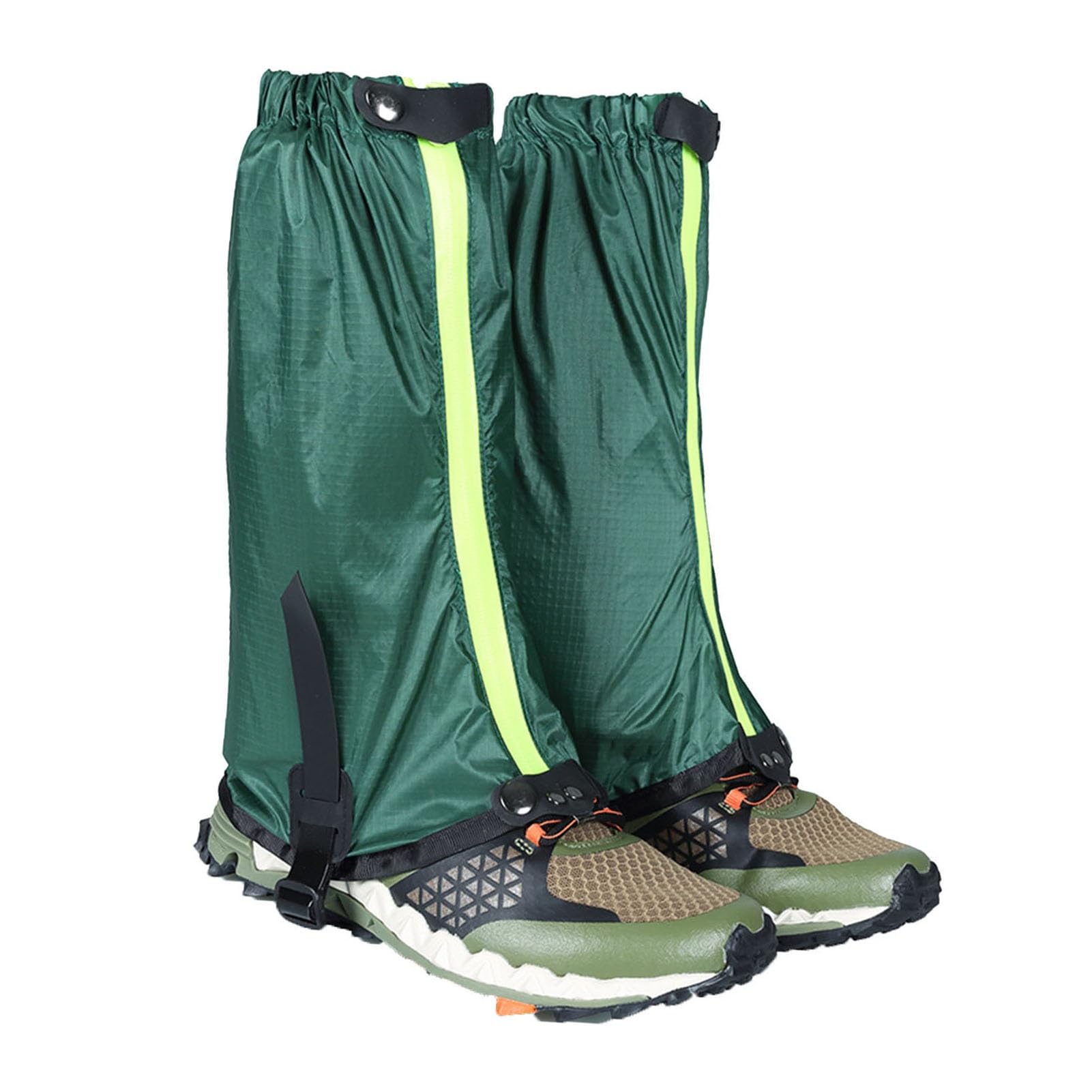 Polainas de Nieve, Cubierta Ajustable for piernas de Senderismo, for Senderismo en Barro,y Nieve, Caza, Escalada de montaña o Raquetas de Nieve, Unisex(Green)