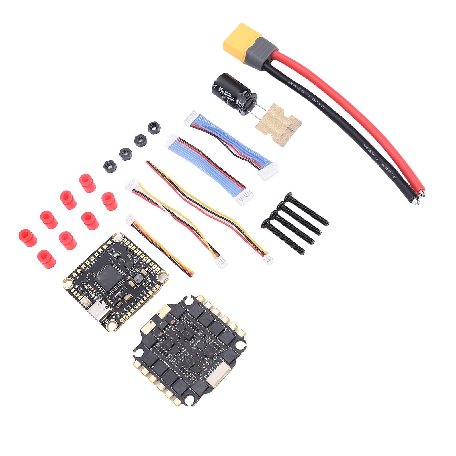 Keenso Kontroler Lotu F405 F4 V3S PLUS, Plastikowy Kontroler Drona z płytką ESC 55A 65A do Użytku FPV