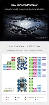 RP2040-Zero Based On for Raspberry Pi Microcontroller RP2040 Low-Cost High-Performance Pico-Like MCU Board USB-C Connector