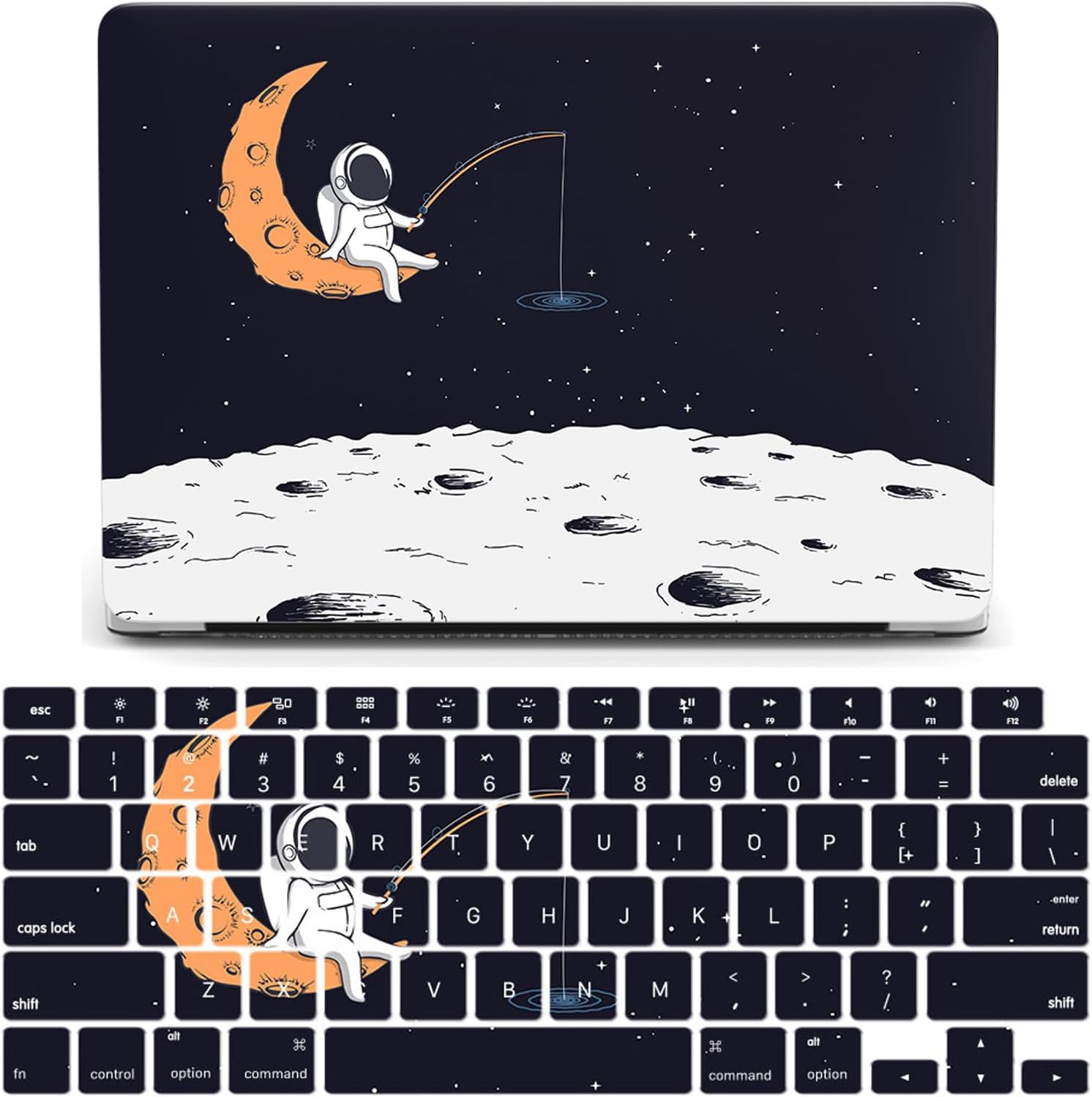 IVY Astronaut Case for MacBook Air 15 with M2 (Models: A2941) Hard Shell Case with Keyboard Cover Set - D