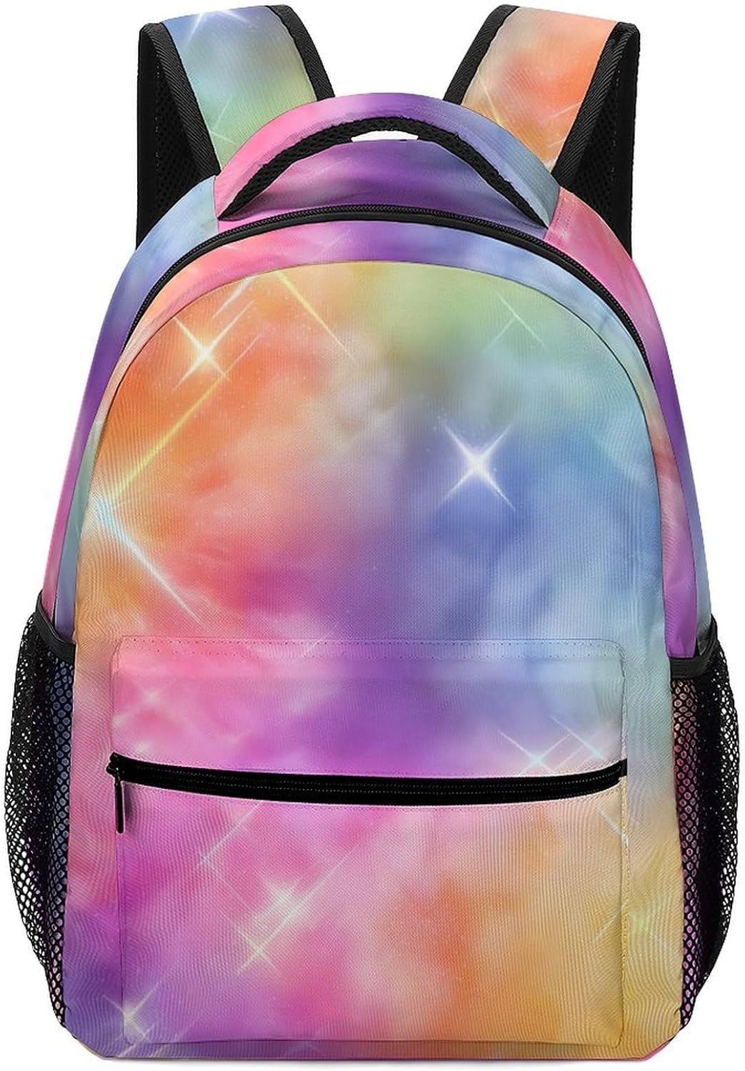 Rainbow Starry Lights Unisex Backpack Casual Daypacks Lightweight Shoulders Bag for Camping Hiking Travel