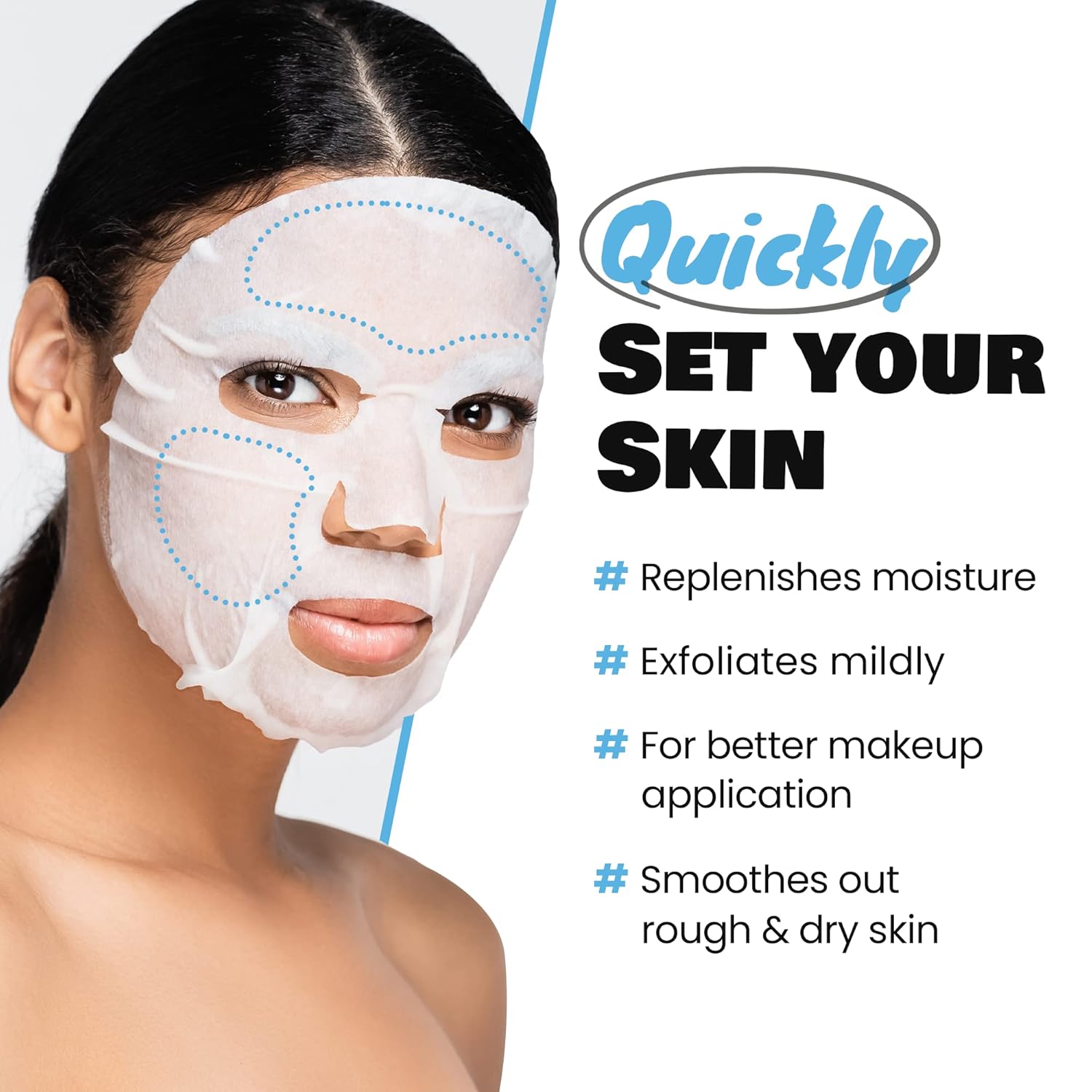 DEWYTREE Pick and Quick Refreshing Aqua Mask 30 Sheets | Moisturizing Sheet Masks for Face w/Hyaluronic Acid | Gentle Korean Sheet Mask Skin Care w/Amino Acids | Hydrating Face Mask Sheets - Image 5
