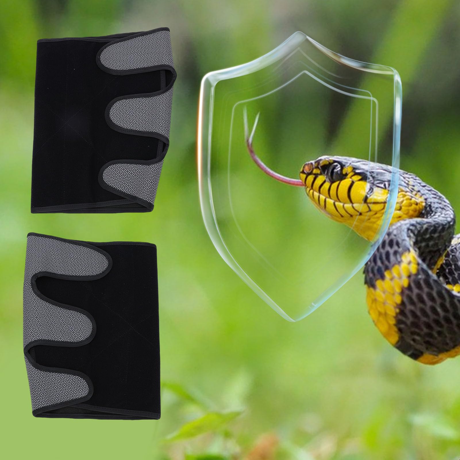 Cocoarm Ochraniacze Snake Regulowane Ochraniacze Dolnej Części Nóg Dwuwarstwowy materiał Ochronny Oddychająca Klamra Nadaje się do Uprawiania Turystyki Pieszej Kemping Wędkarstwo Prace Leśne