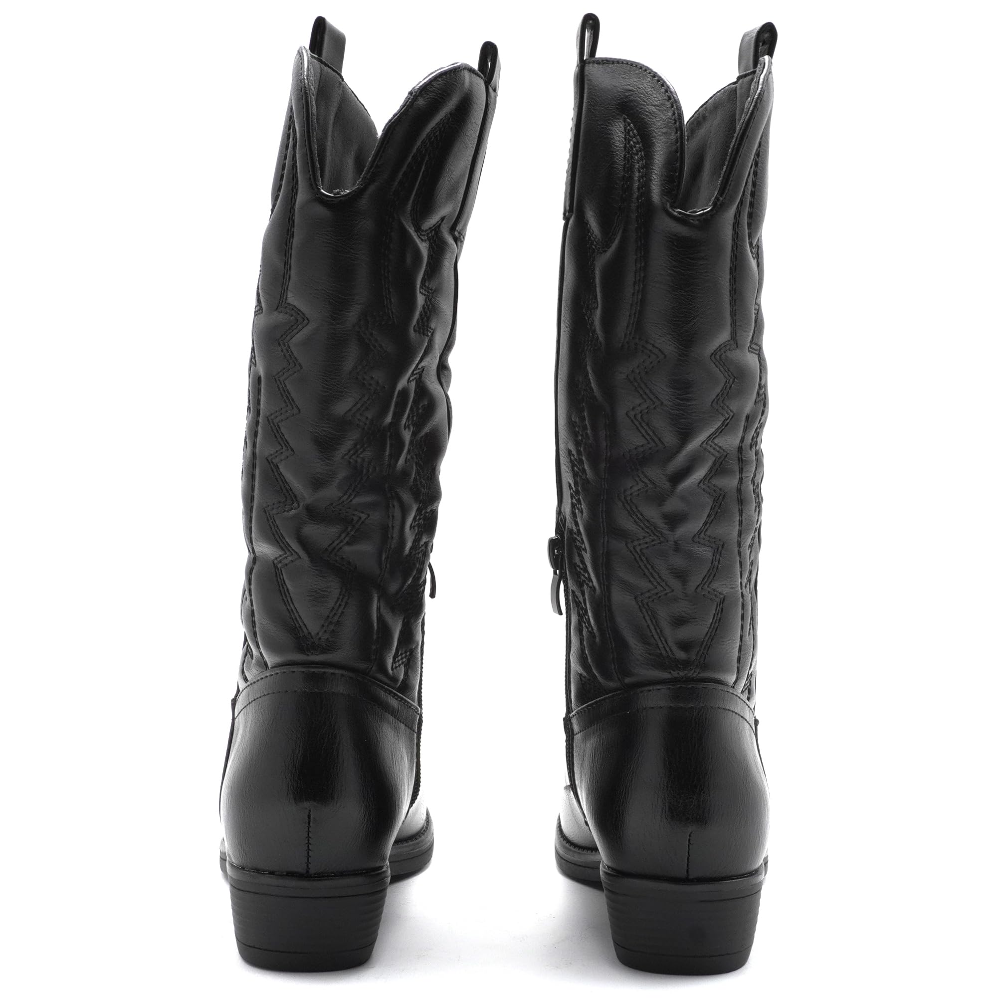 Botas Western Mujer Bordadas con Cremallera y Tacón 3,5 cm